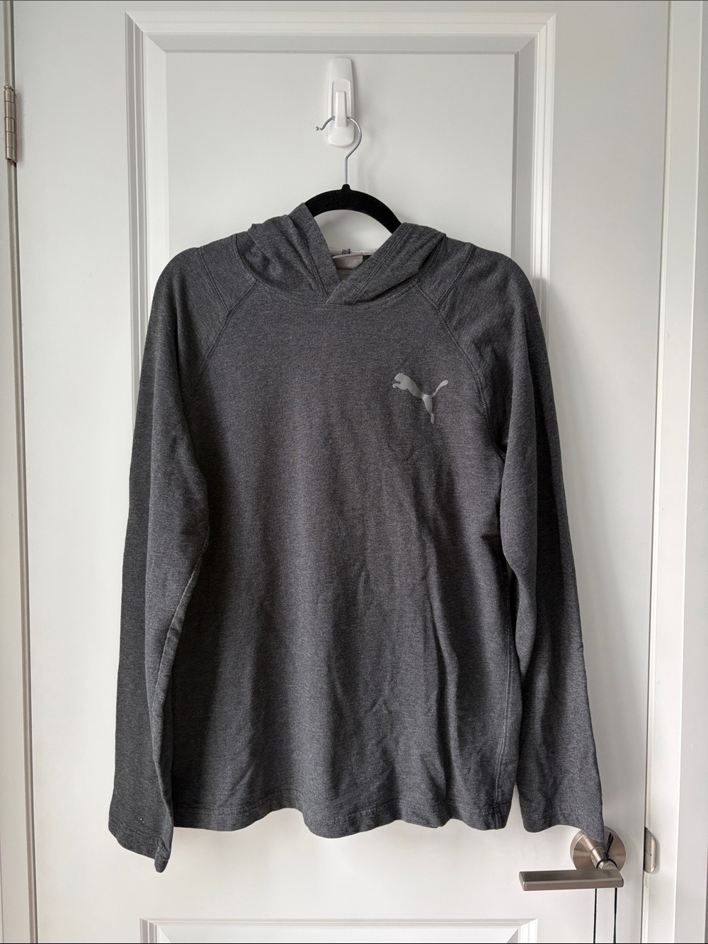 Puma Men's Charcoal Gray Hooded Pullover